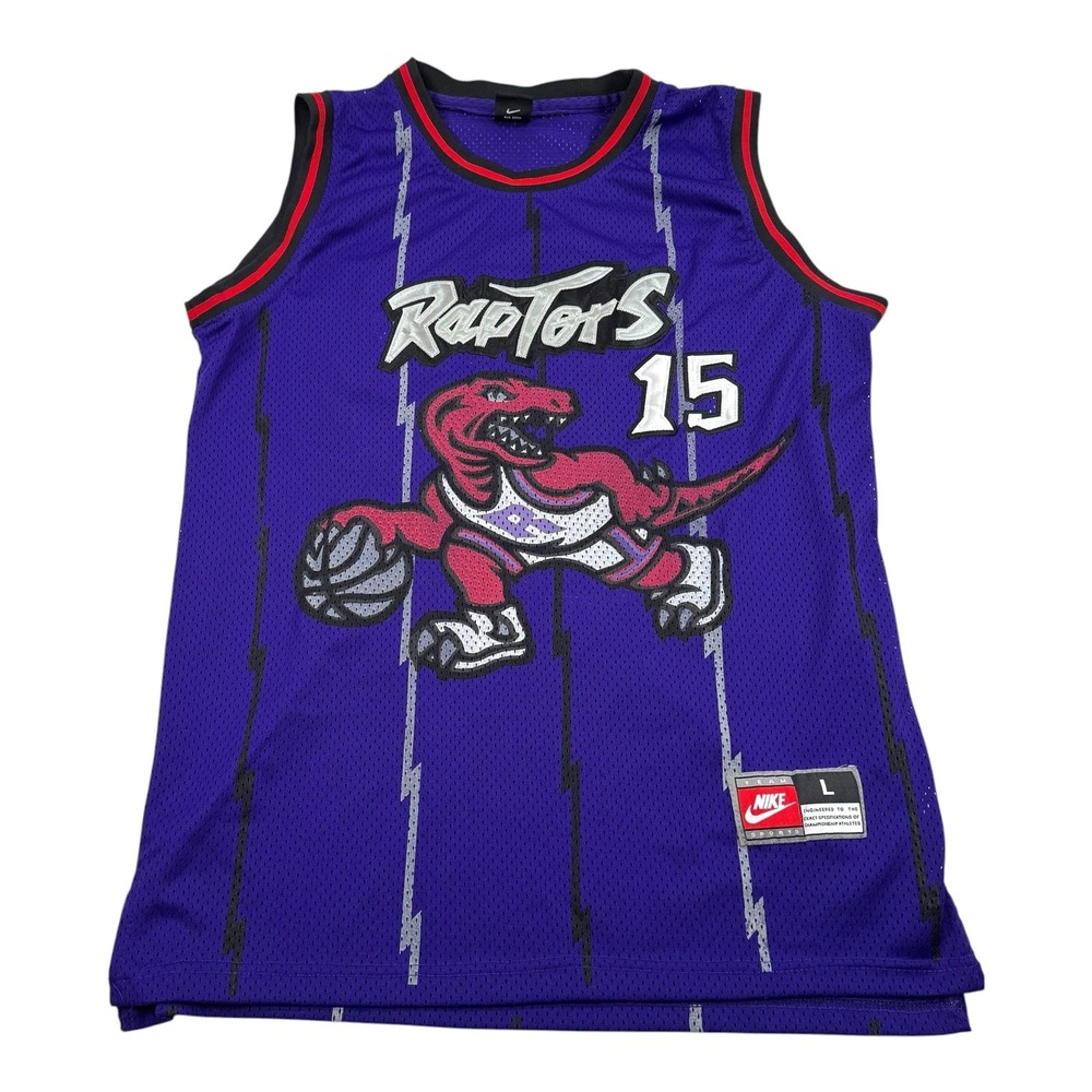Vintage Toronto Raptors Jersey Mens Large NBA Basketball Vince Carter 15 Nike